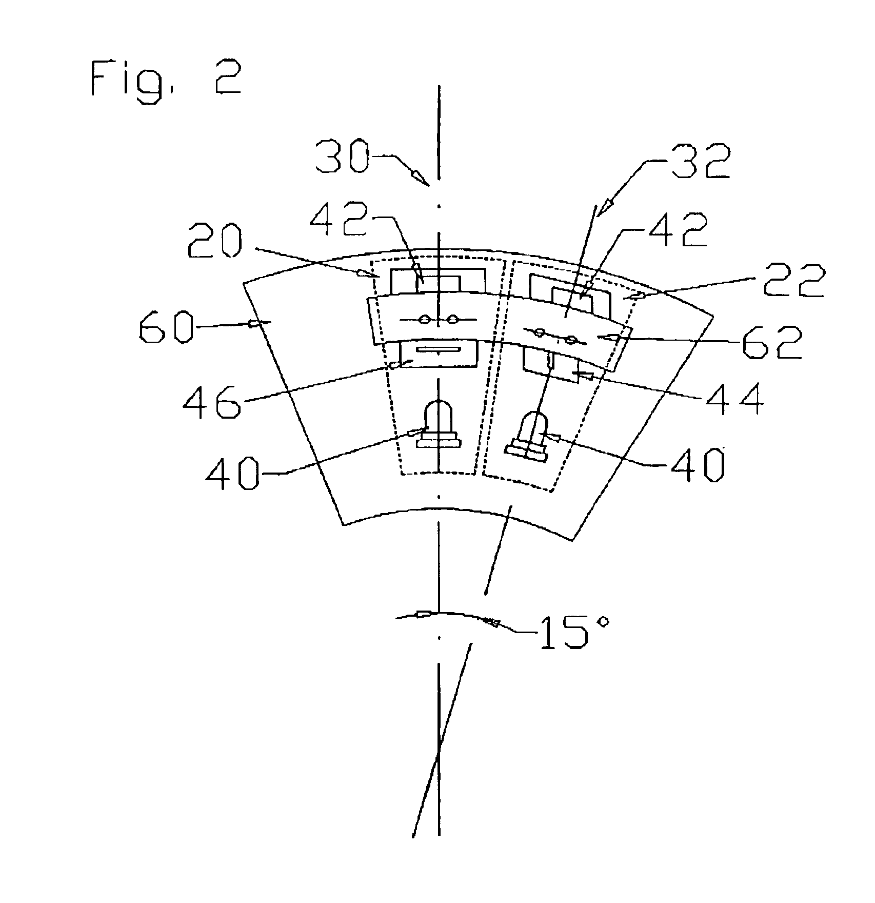 Arrangement for the detection of relative movements of two objects