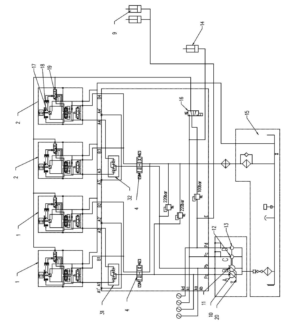 Electrohydraulic hybrid driving system for seedling planting machine