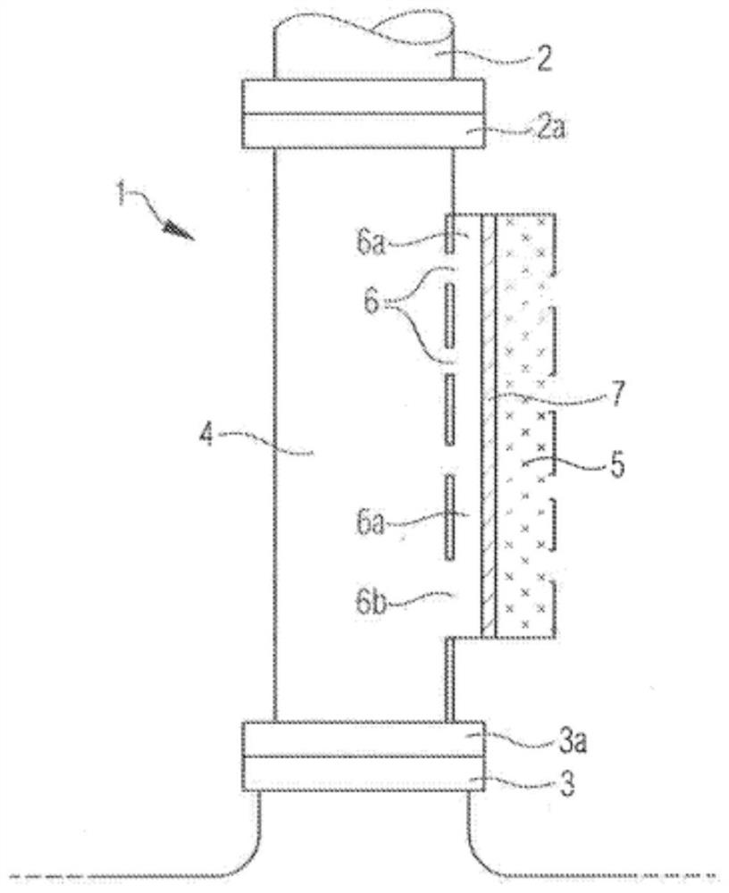 Device for continuously discharging gas through natural or artificial opening in patient body