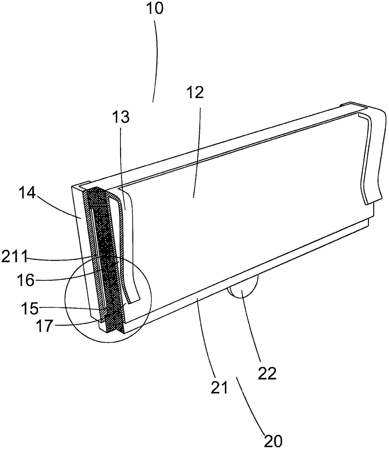 Navigation device suitable for being mounted on rearview mirror in vehicle