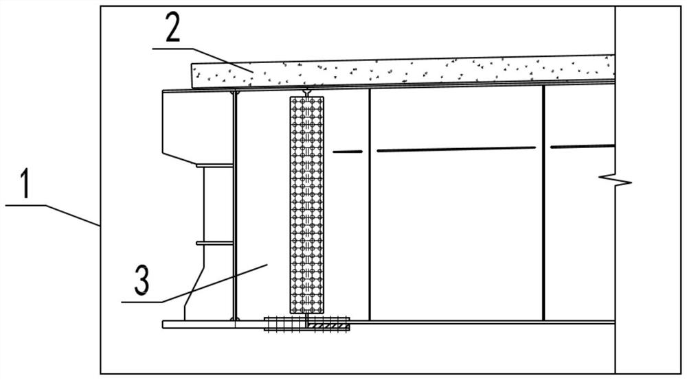 A structure and construction method of a combined girder bridge with external support girder type maintenance road
