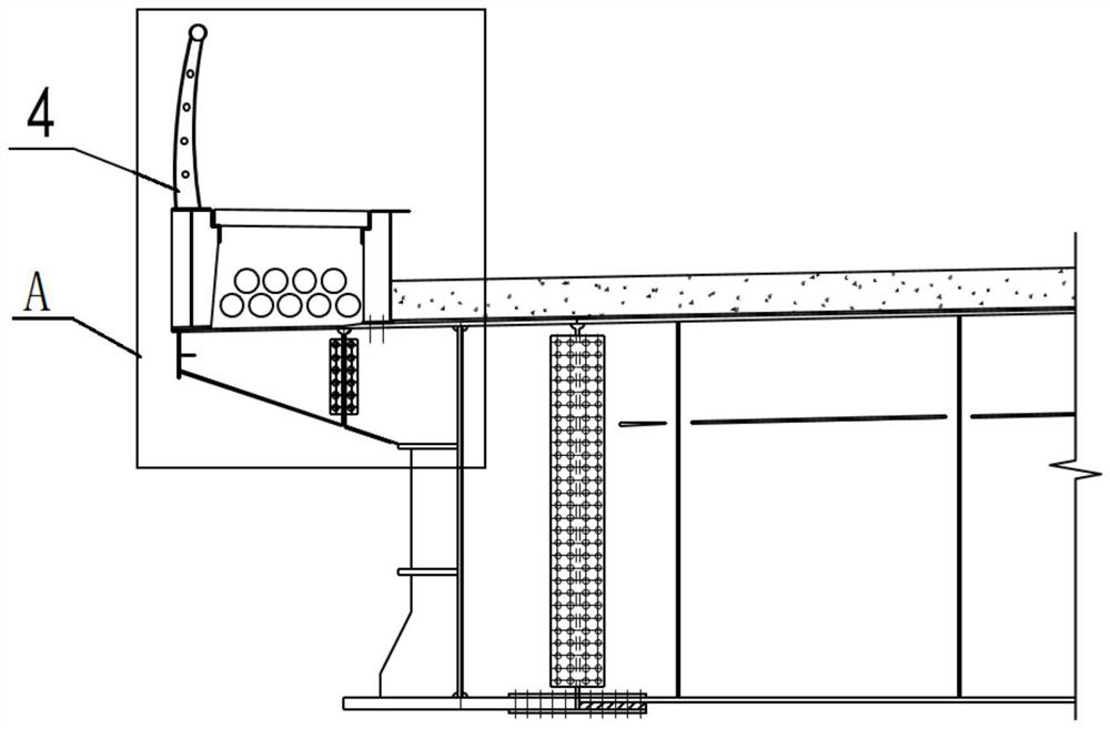 A structure and construction method of a combined girder bridge with external support girder type maintenance road