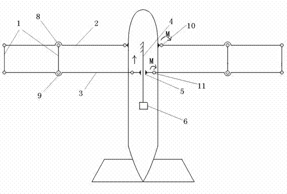 Airfoil transformation mechanism of submarine aircraft