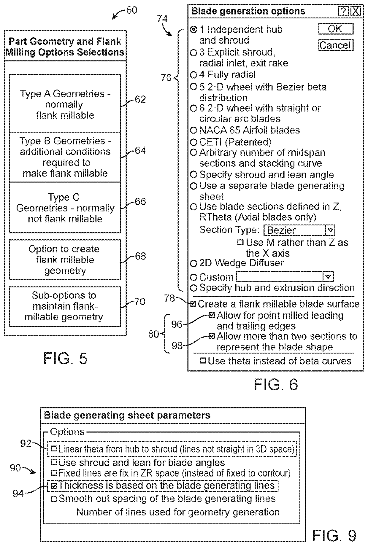 Methods, systems, and devices for designing and manufacturing flank millable components