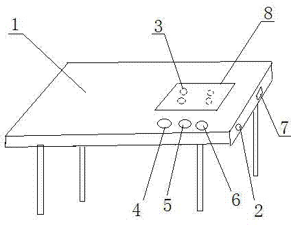 Dining table with weighing function