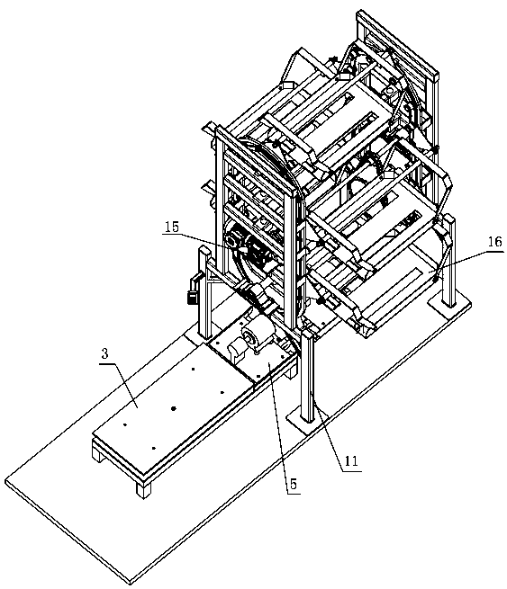 Chain storage type tool switching machine and working method thereof