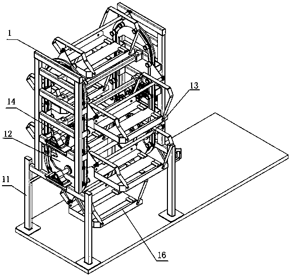 Chain storage type tool switching machine and working method thereof