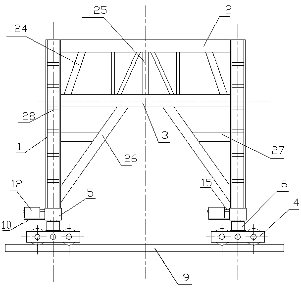 Automatic moving trolley with vertical and horizontal direction steering function and steering method