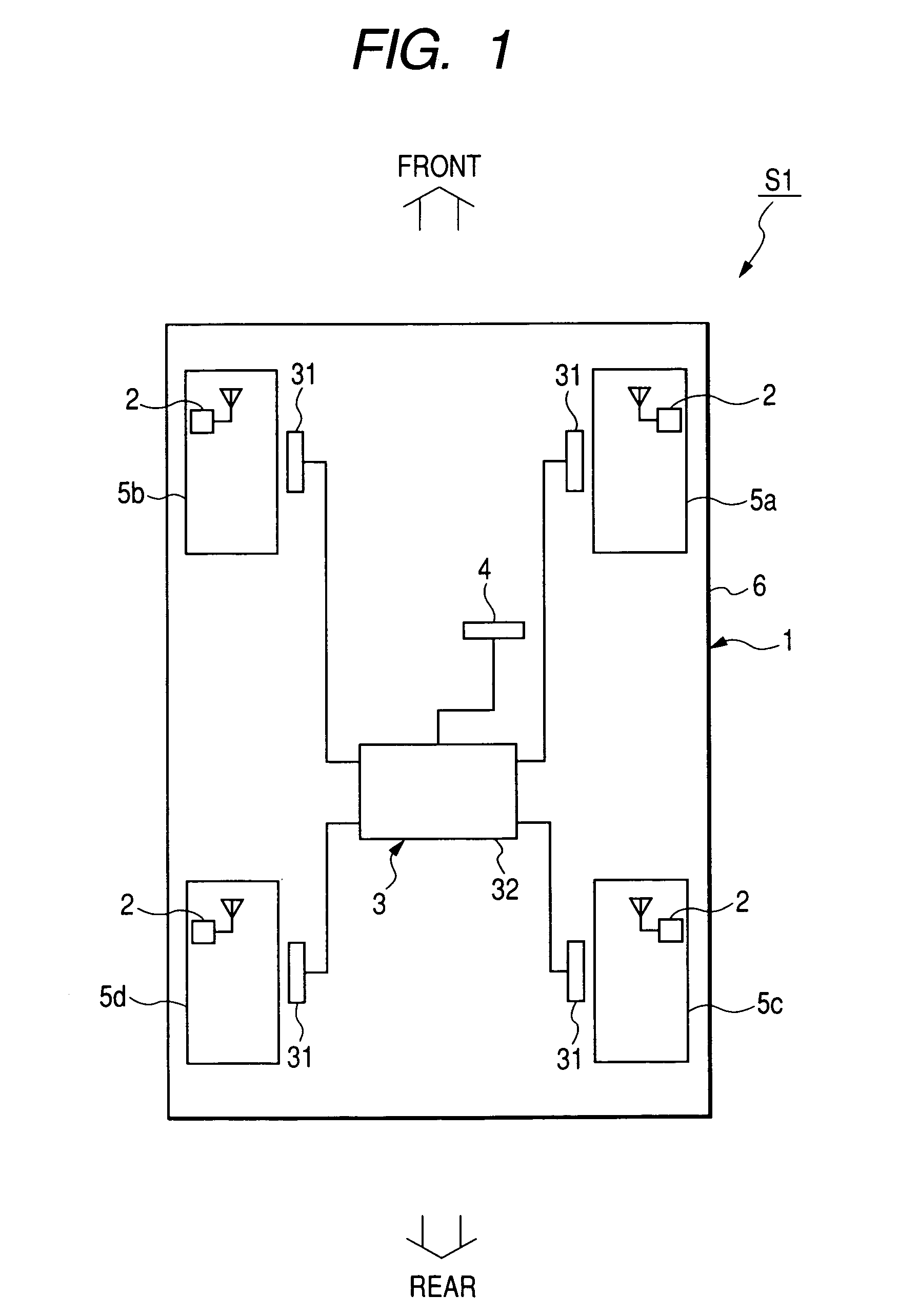 Tire inflation pressure sensing apparatus with command signal receiver having variable receiver sensitivity