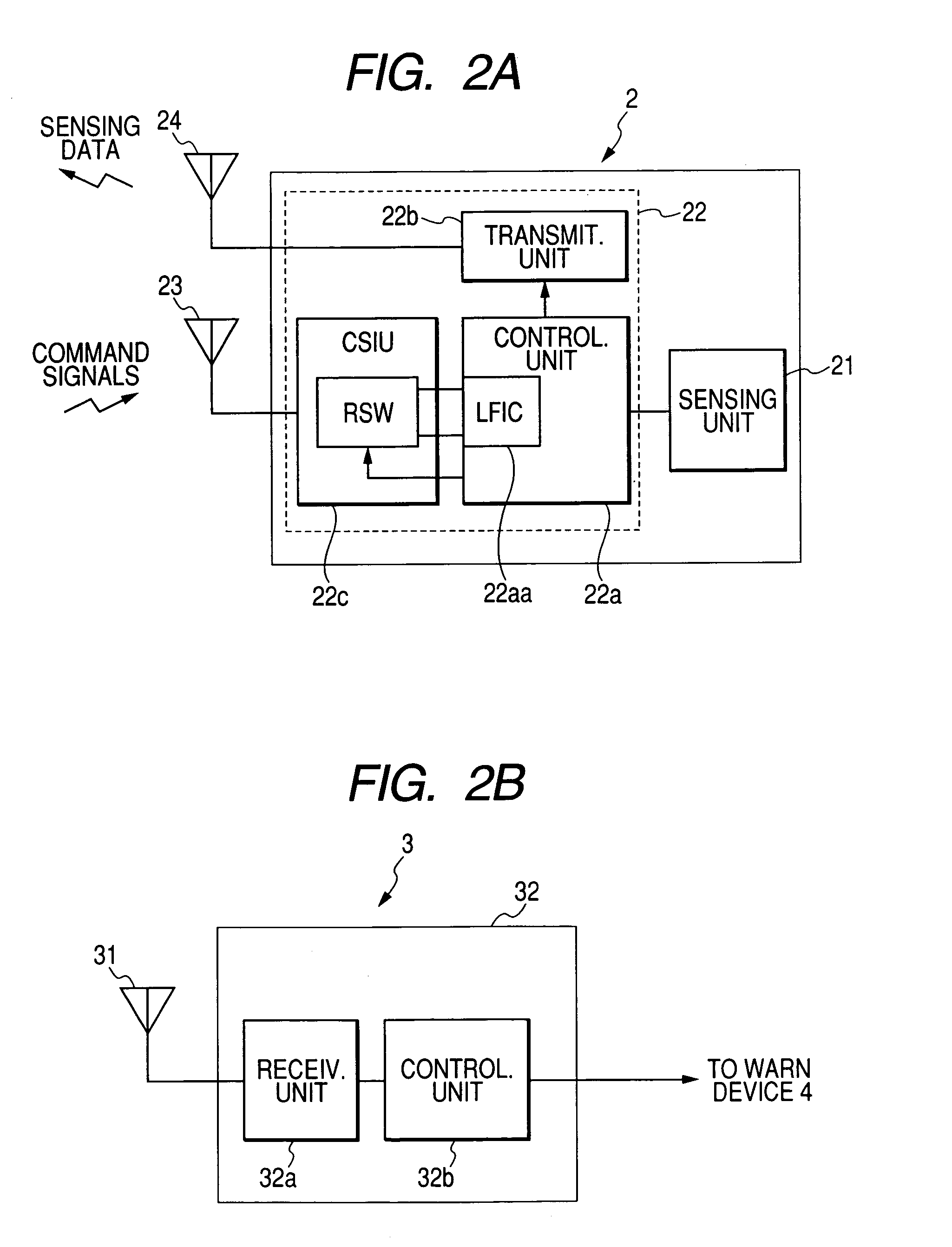Tire inflation pressure sensing apparatus with command signal receiver having variable receiver sensitivity