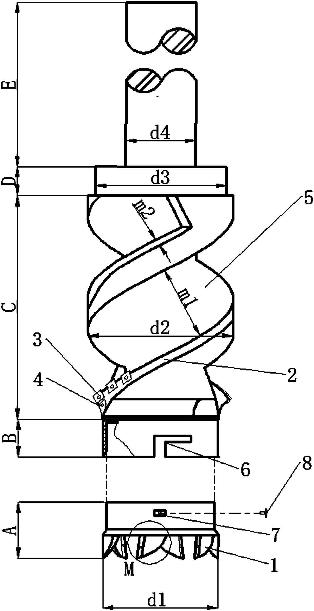 Sharp-edged dual-stage replaceable casing drill for hole-making of fiber-reinforced composite materials