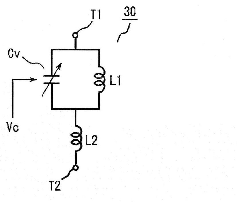 Frequency variable antenna circuit, antenna component constituting the same, and wireless communication device using those