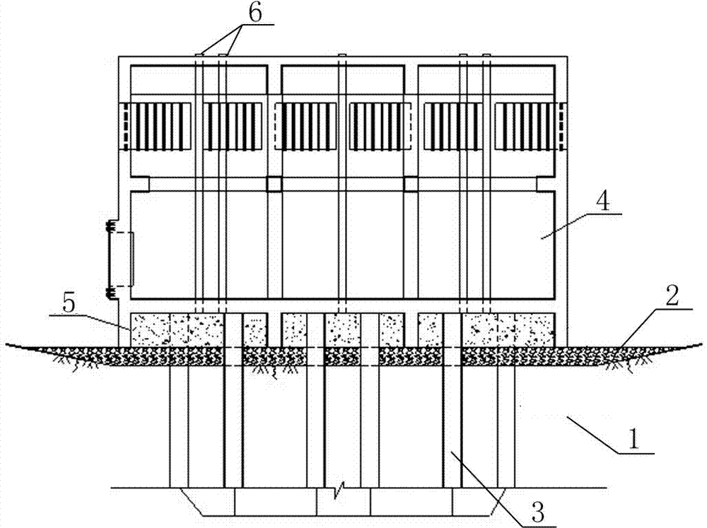 Foundation reinforcement and connector combination of integral floating water taking head and construction method