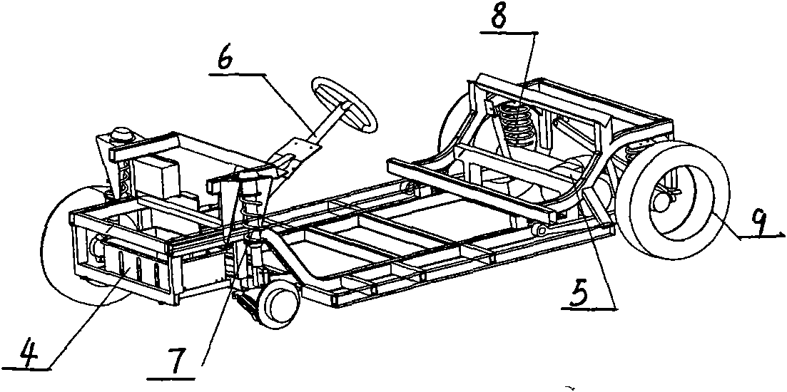 Triad structure light electric vehicle main body structure
