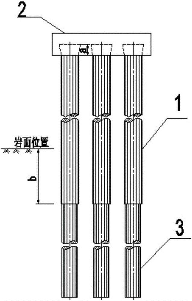 Steel pipe composite pile foundation applicable to deep water and coral reef geology