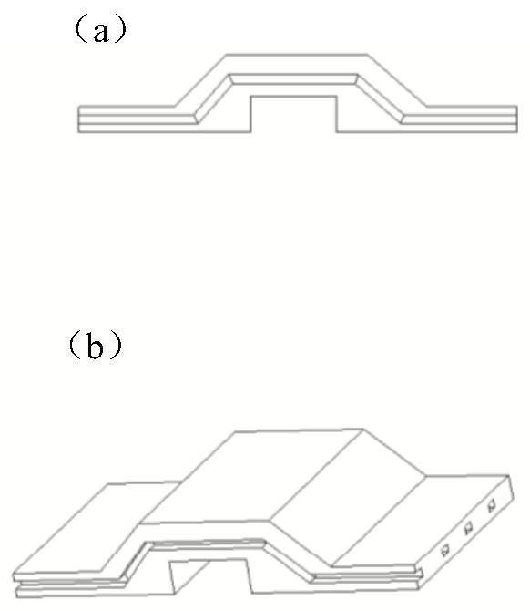 Thermal forming laminated water-cooling mold for high-strength steel plate