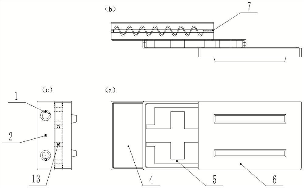 Thermal forming laminated water-cooling mold for high-strength steel plate