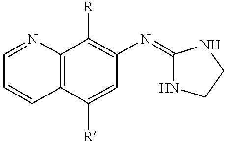 7-(2-imidazolinylamino) quinoline compounds useful as alpha-2 adrenoceptor agonists