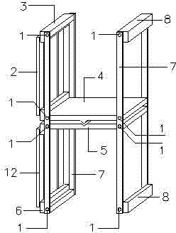 Device and method for testing shearing resistance adhesive strength of structural adhesive between reinforcement material and concrete