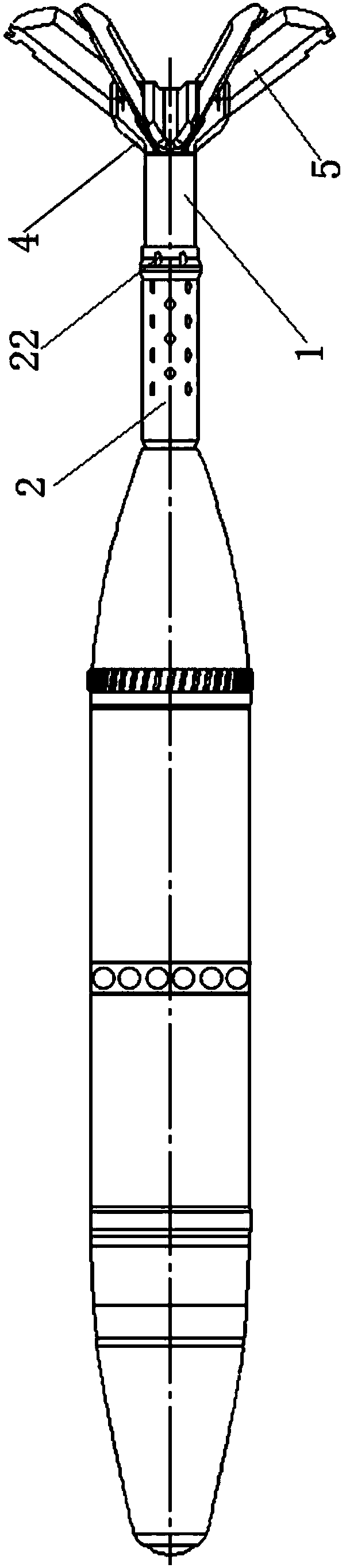 Variable pneumatic layout structure for projectile body