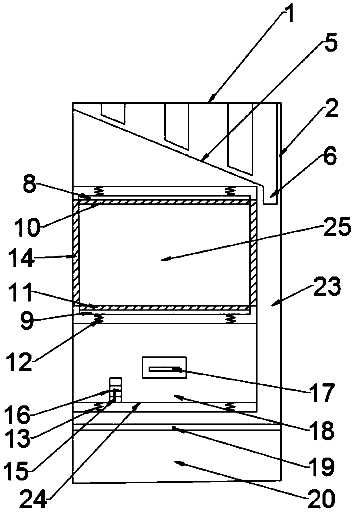 Damping storage device for voltmeter