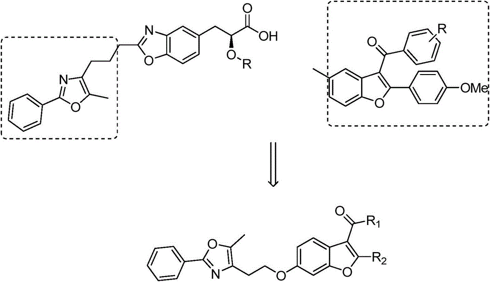 2-Substituted-3-arylmethanone-6-(5-methyl-2-phenyl-4-ethoxyoxazole)benzofuran compound