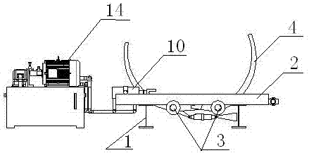 Hollow wooden column hydraulic rounding machine