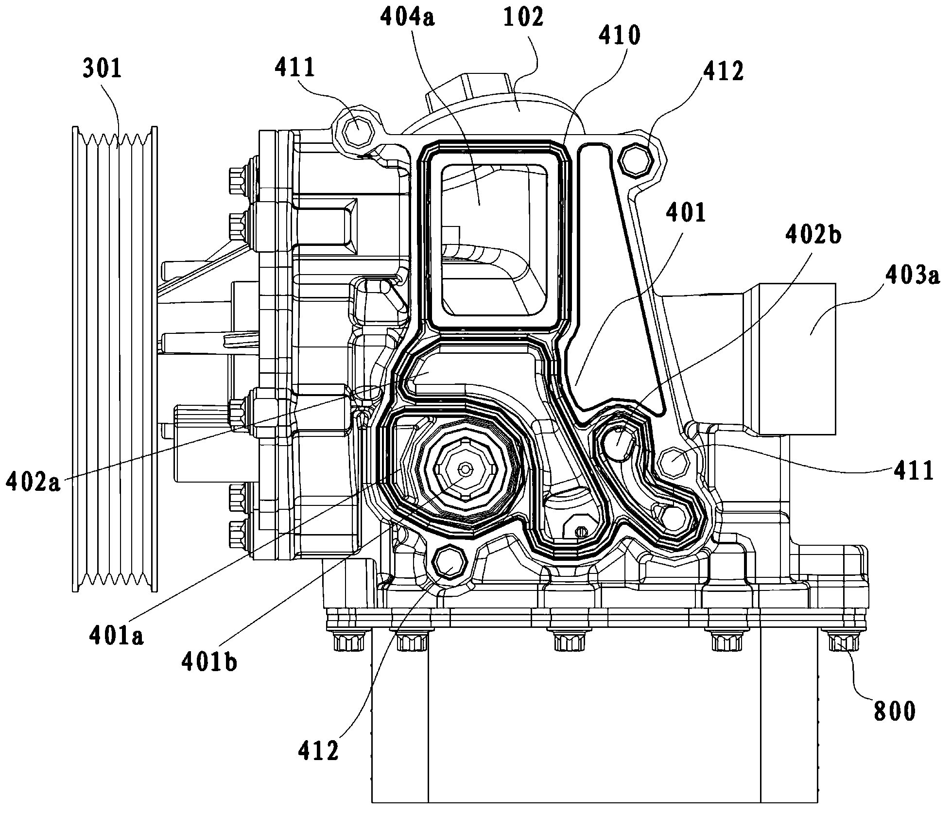 Automobile engine oil filtration and cooling integrated structure and automobile
