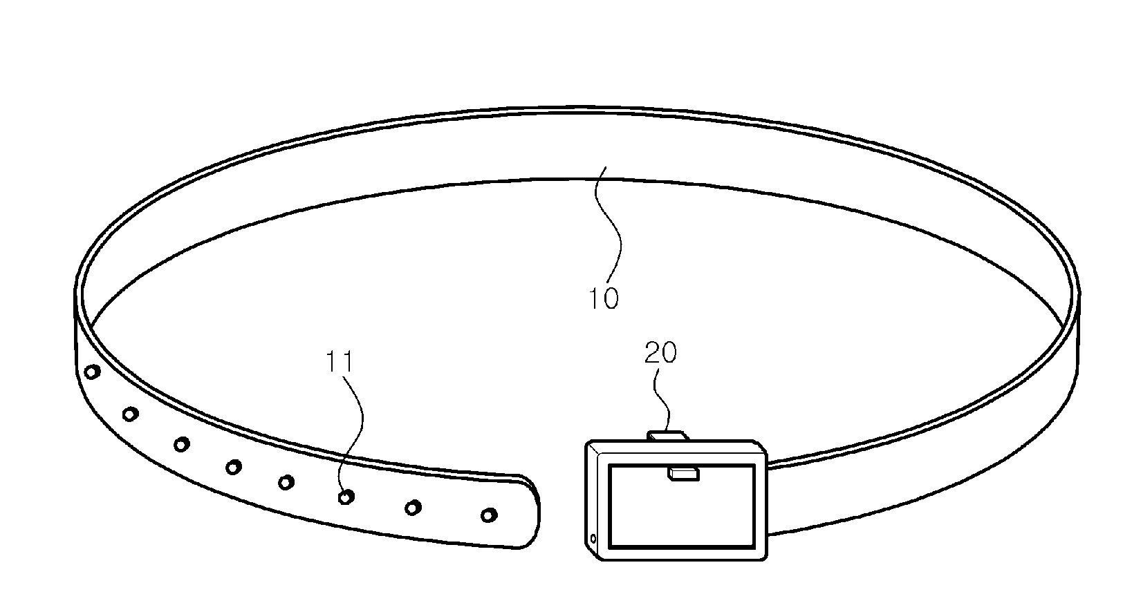 Waist belt for automatically measuring waist circumference