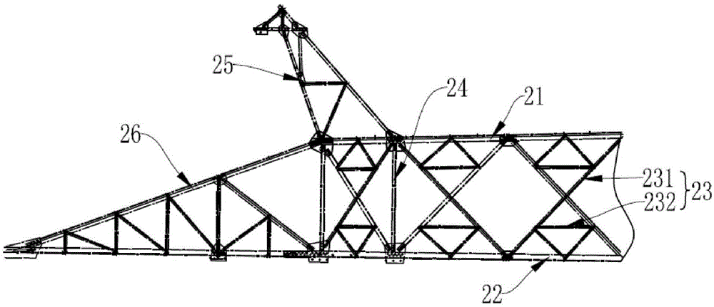 Upper tower layer structure of cleat-shaped direct-current linear tower