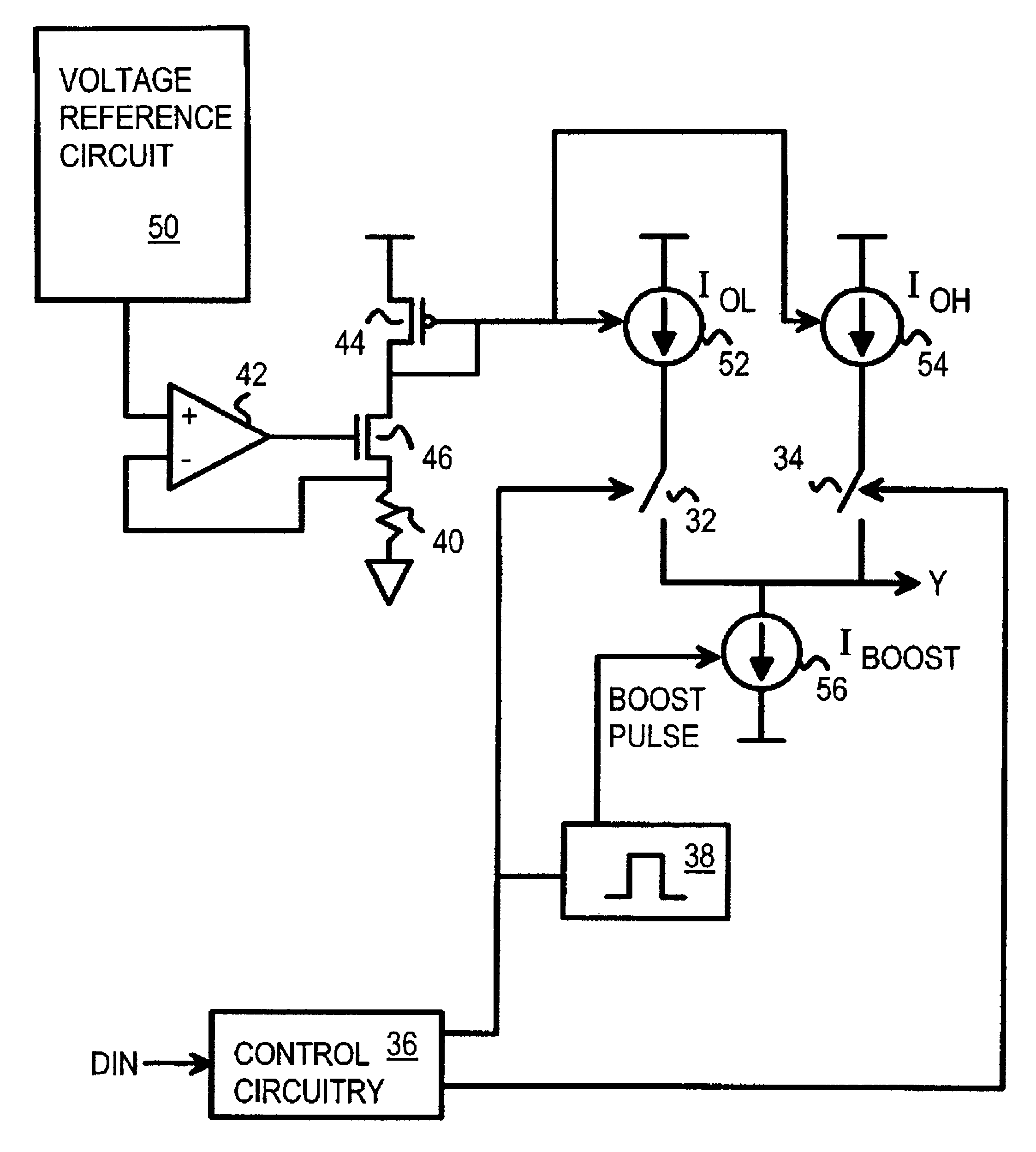 CMOS low-voltage PECL driver with initial current boost