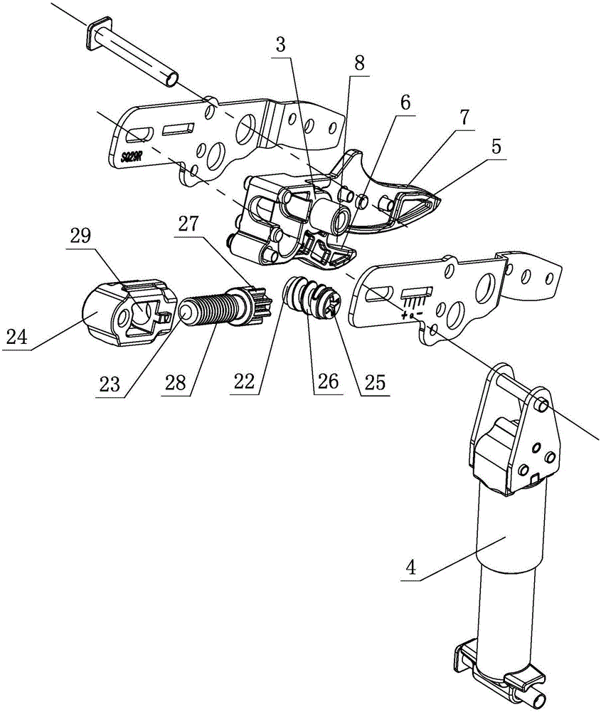 Damping, muting and limiting mechanism of furniture turnover device