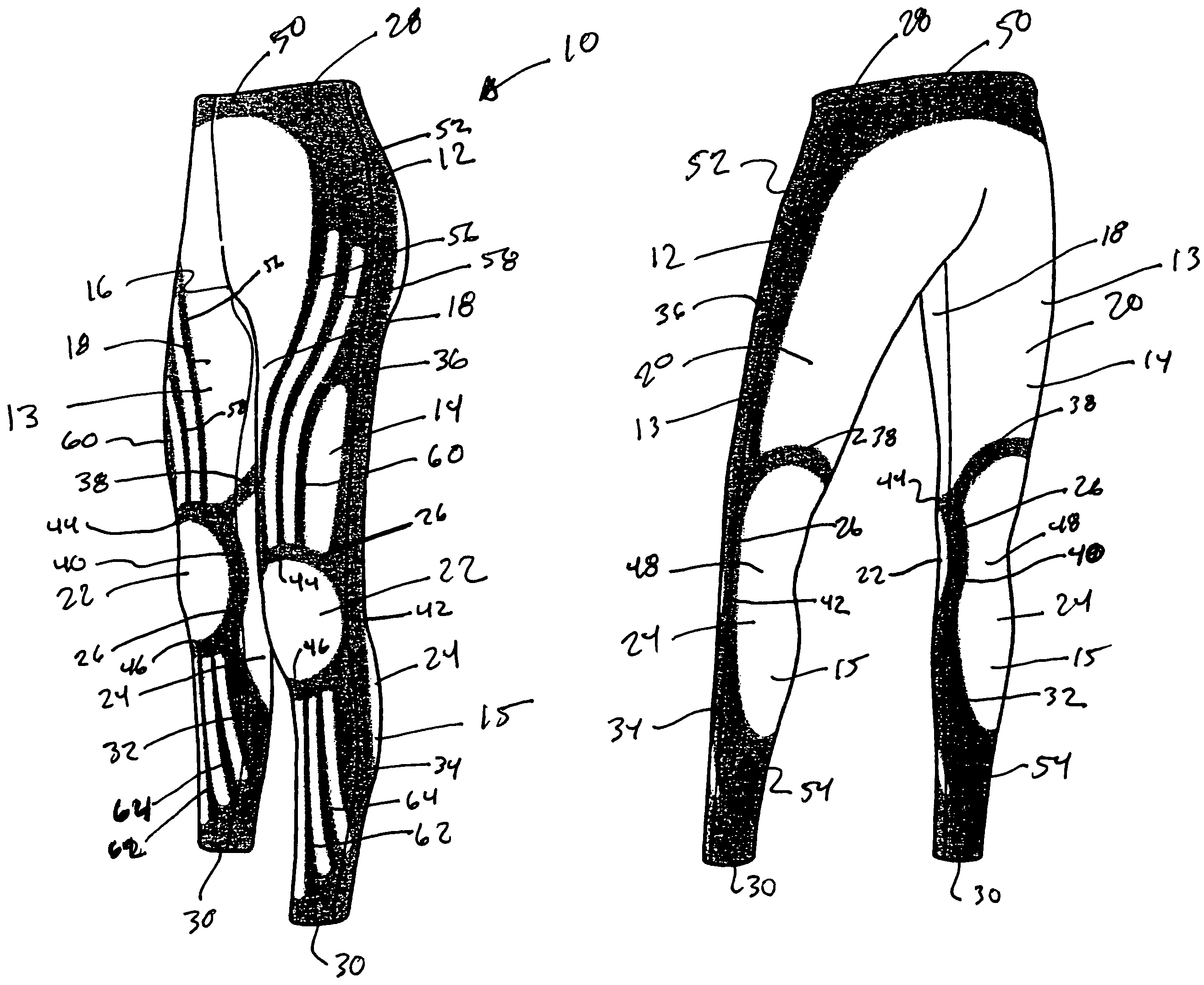 Garment with enhanced knee support