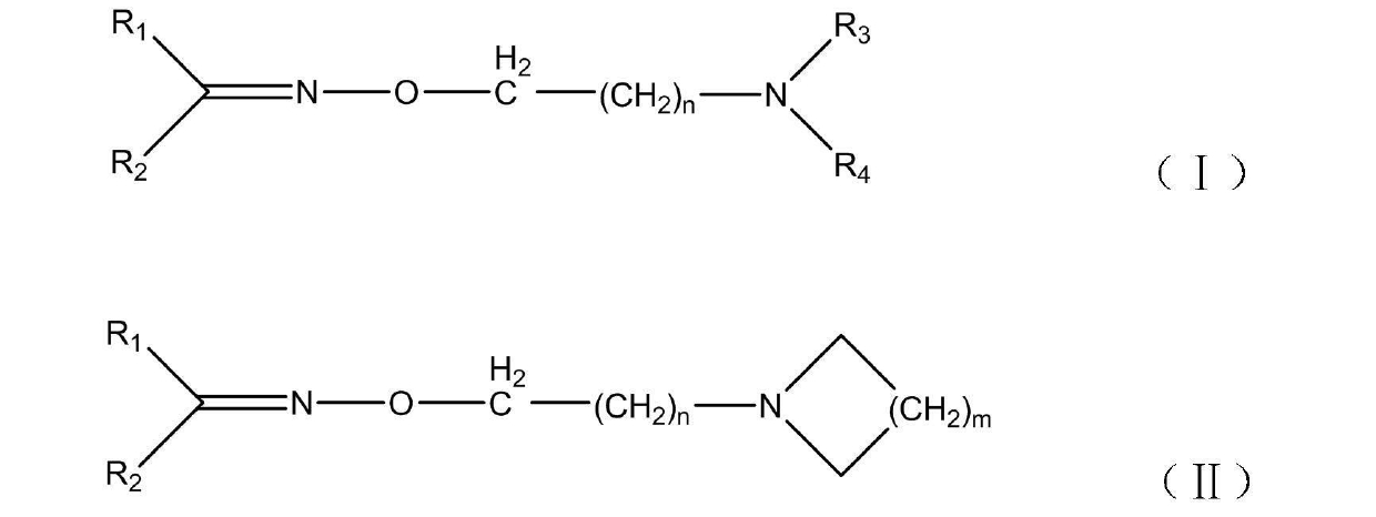 Oxime ether amine compound or oxime ether amine salt, composition containing oxime ether amine compound or oxime ether amine salt and application thereof