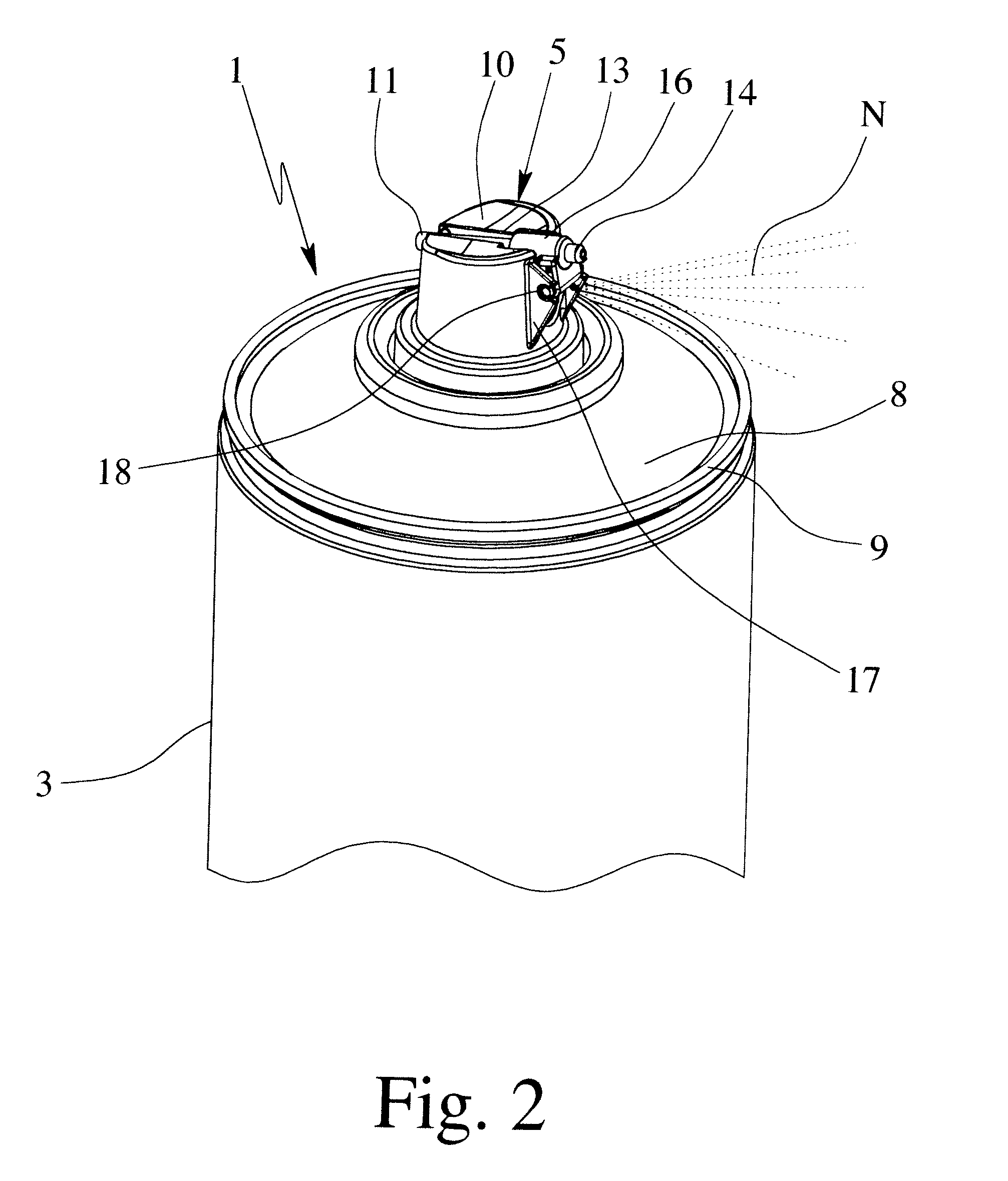 Spray head and device for delivery of a liquid