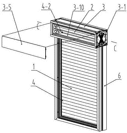 External sunshade roller shutter system capable of being integrally mounted with door and window and convenient to maintain
