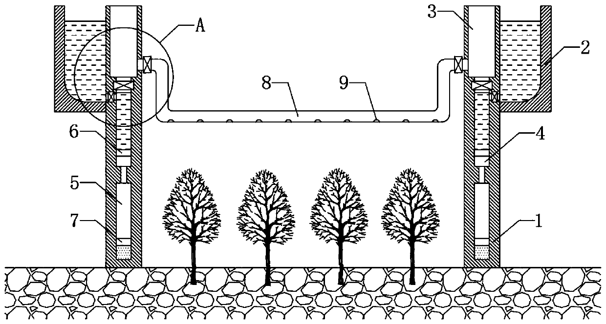 Automatic agricultural product irrigation device under high temperature