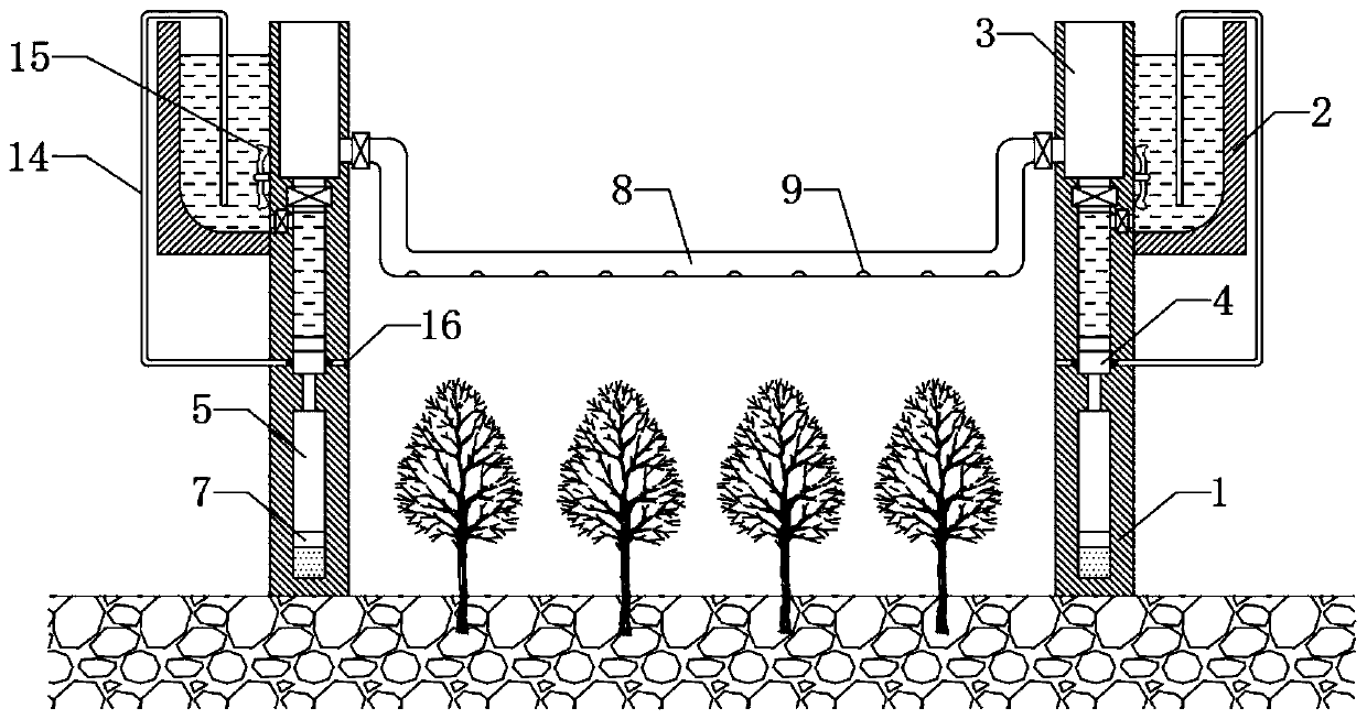 Automatic agricultural product irrigation device under high temperature