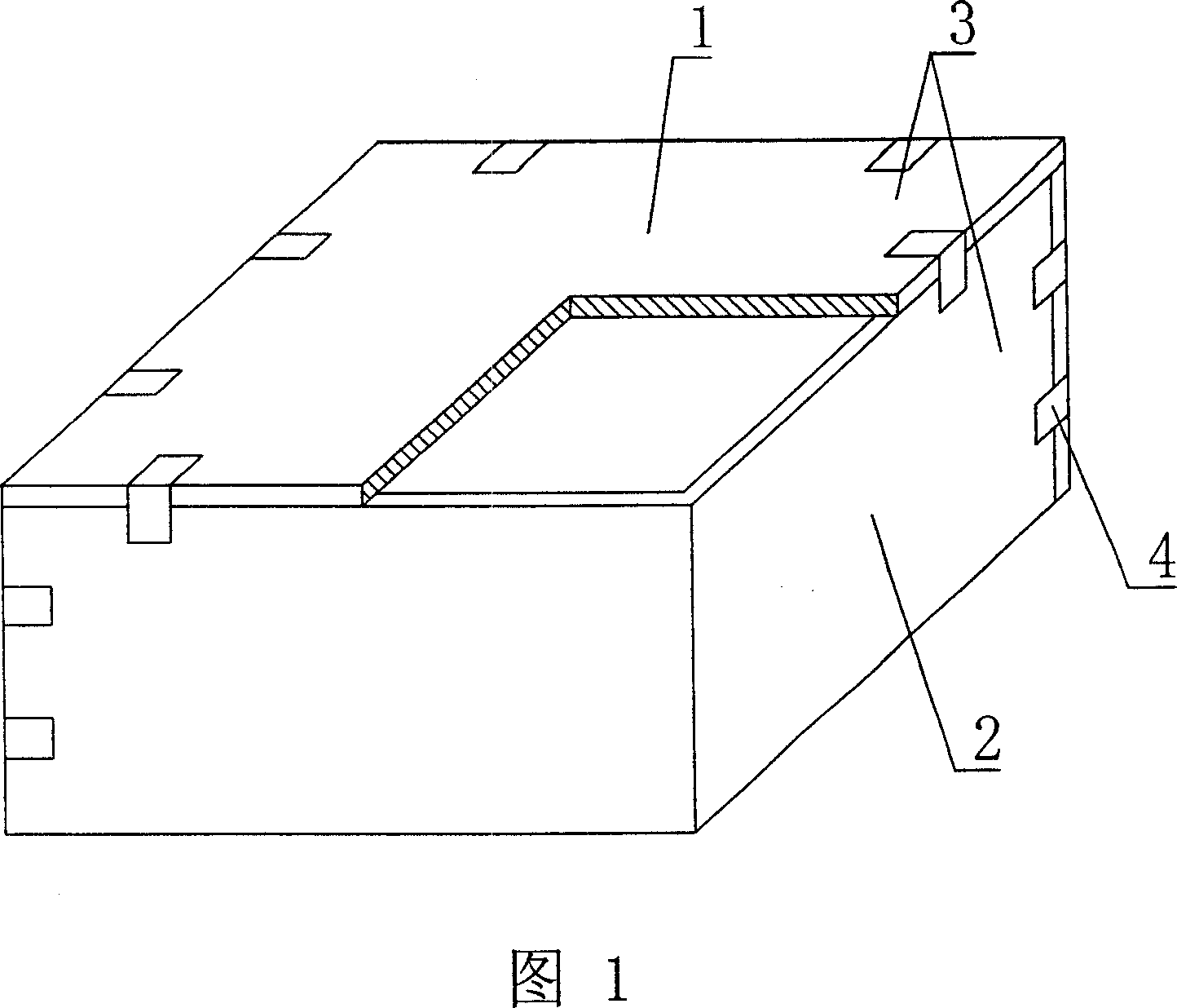 Cavity form component for concrete filling