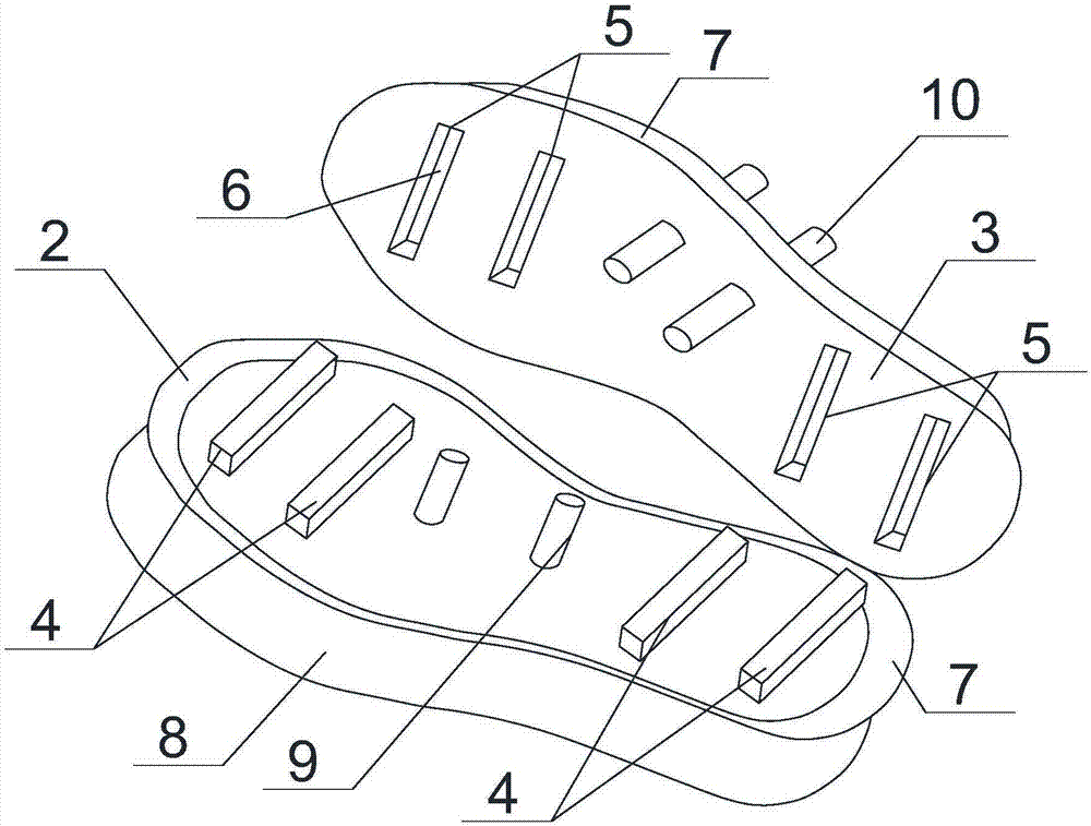 Breathable shoe sole with slip-resistant device