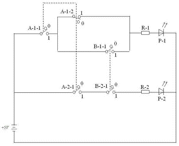 Demonstration device for proving logic algebra common formula