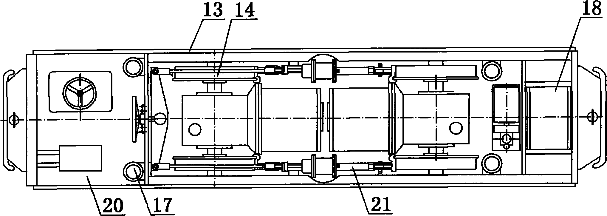 Electric trolley frequency conversion speed-regulating locomotive