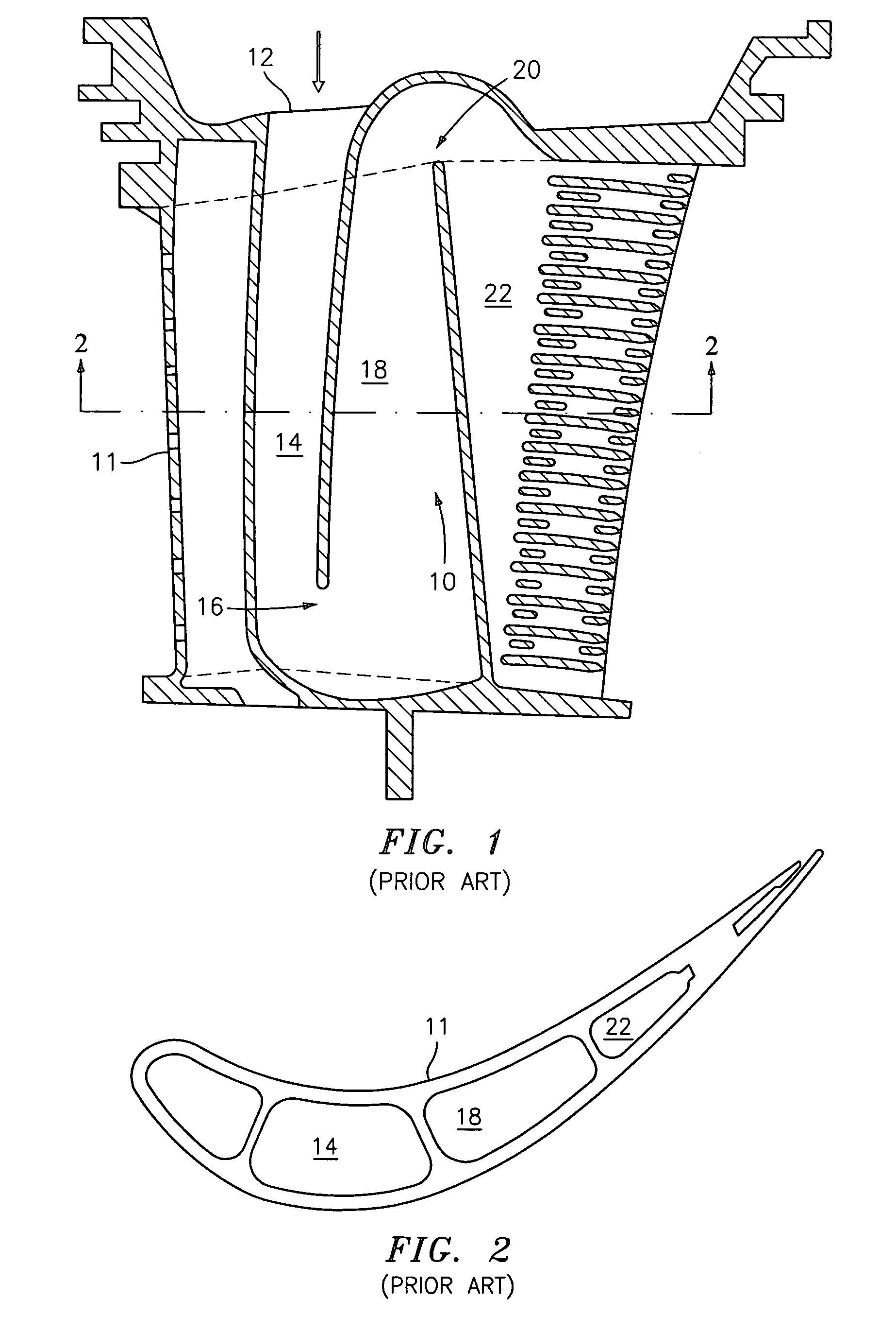 Enhanced serpentine cooling with U-shaped divider rib