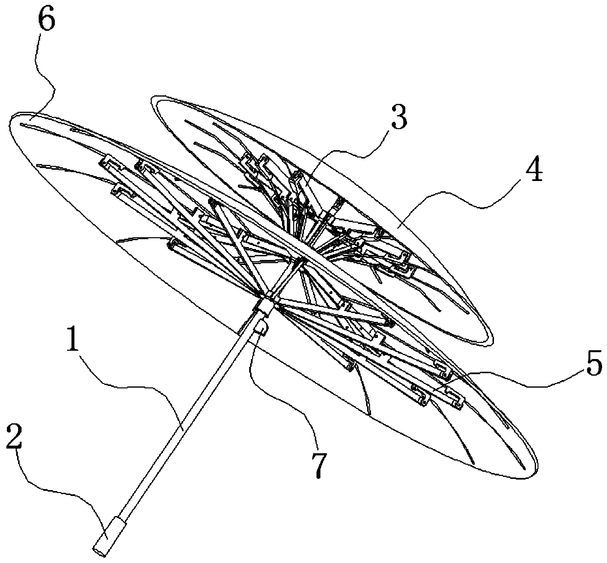 Umbrella capable of manually adjusting shielding area