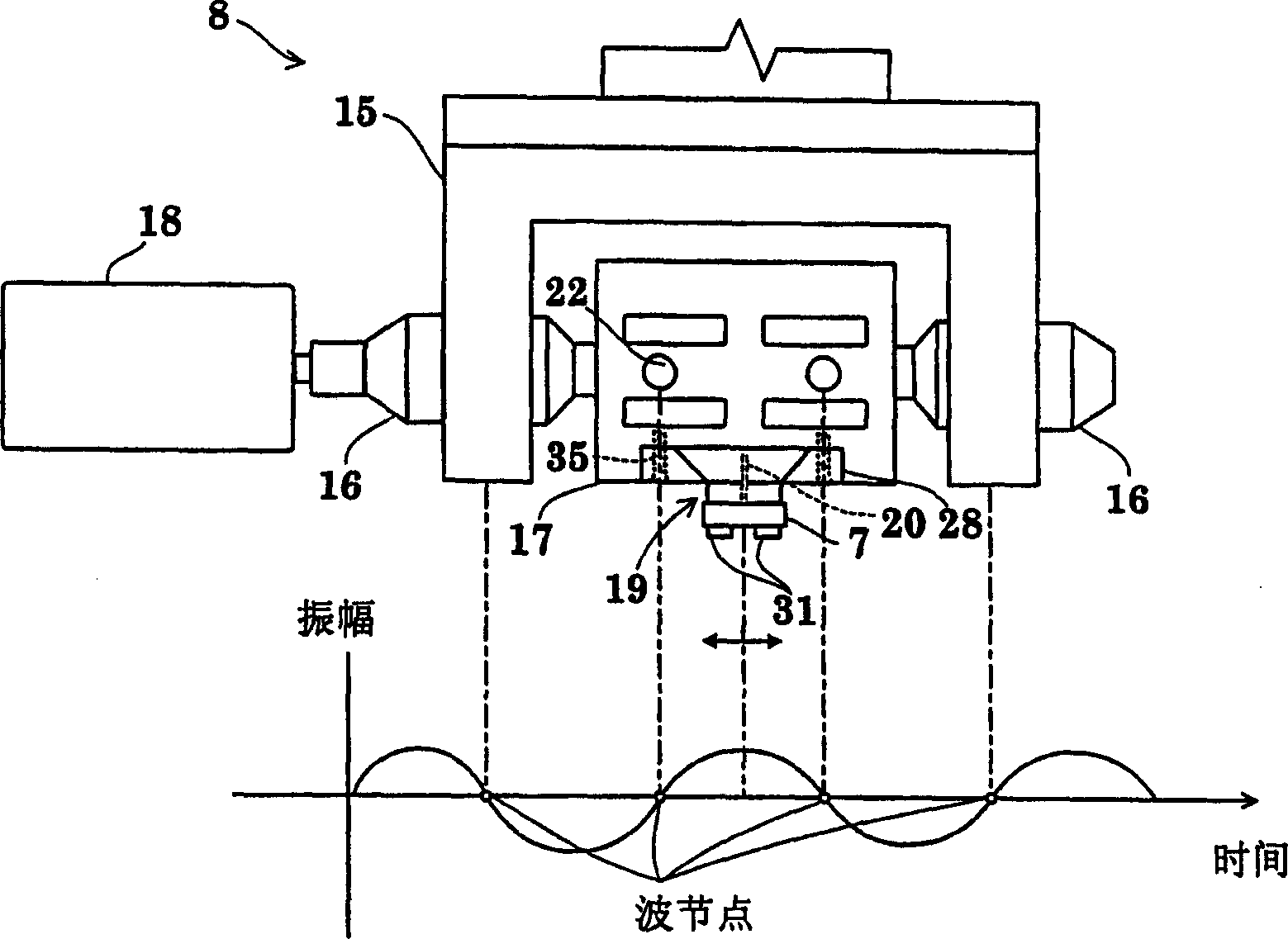 Ultrasonic connection head and device employing same