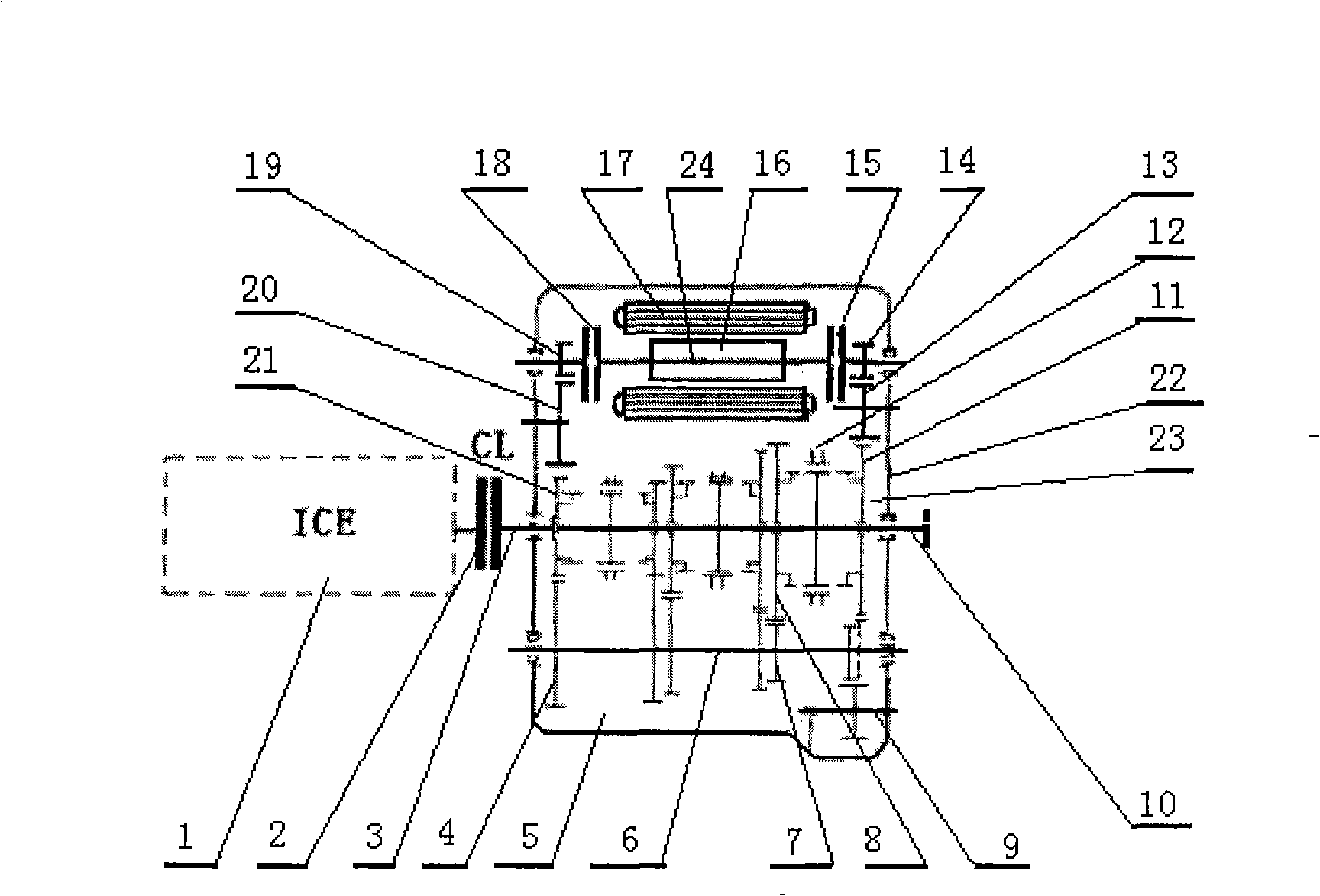 Electric coupling apparatus of hybrid power machine with dual-coupling mode