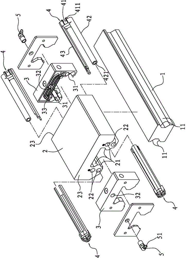 Linear slides with lubricating oil passages