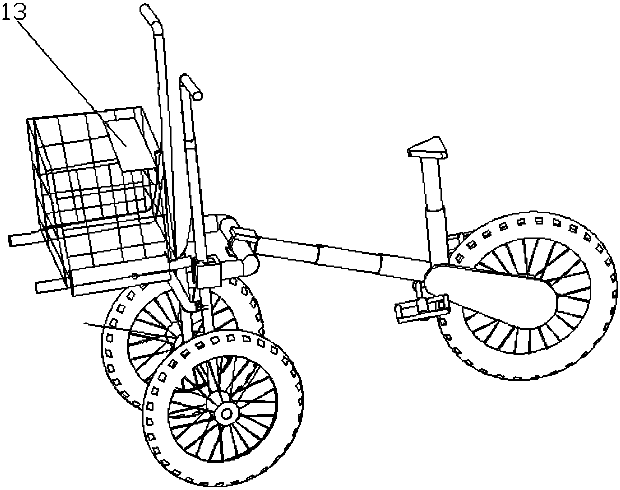 Pushing and riding an integrated children cart and method of using the same