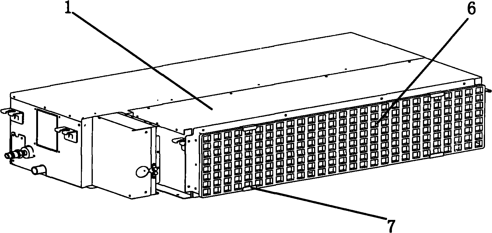 Filter screen structure of indoor unit of low-static pressure type air-conditioner