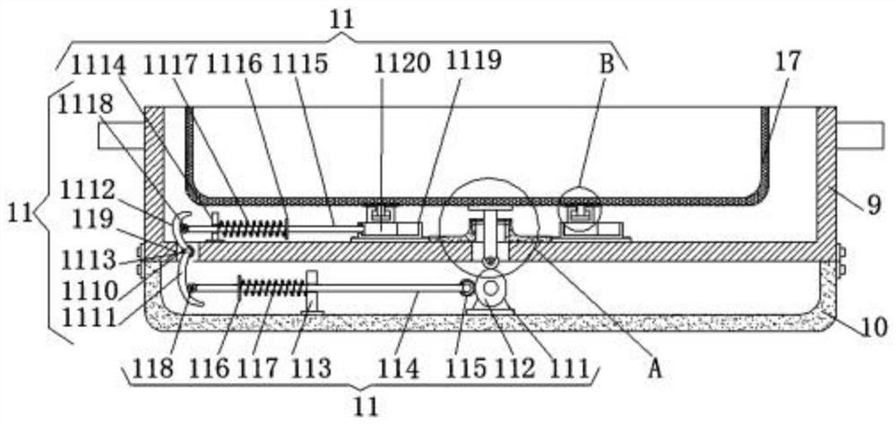 Sand removal treatment device for clams and using method